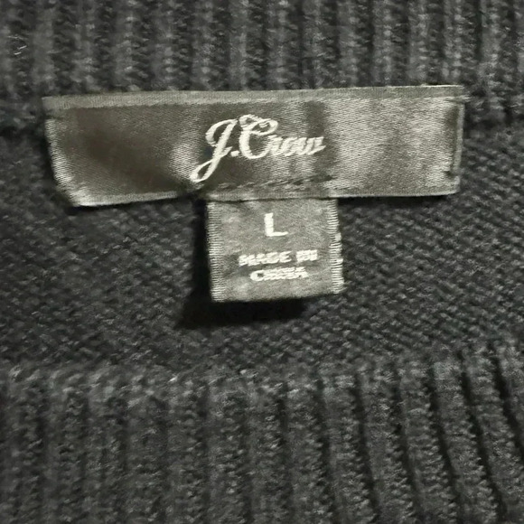 J.Crew Black 100% Cotton Sweater Size Large - Picture 3 of 4
